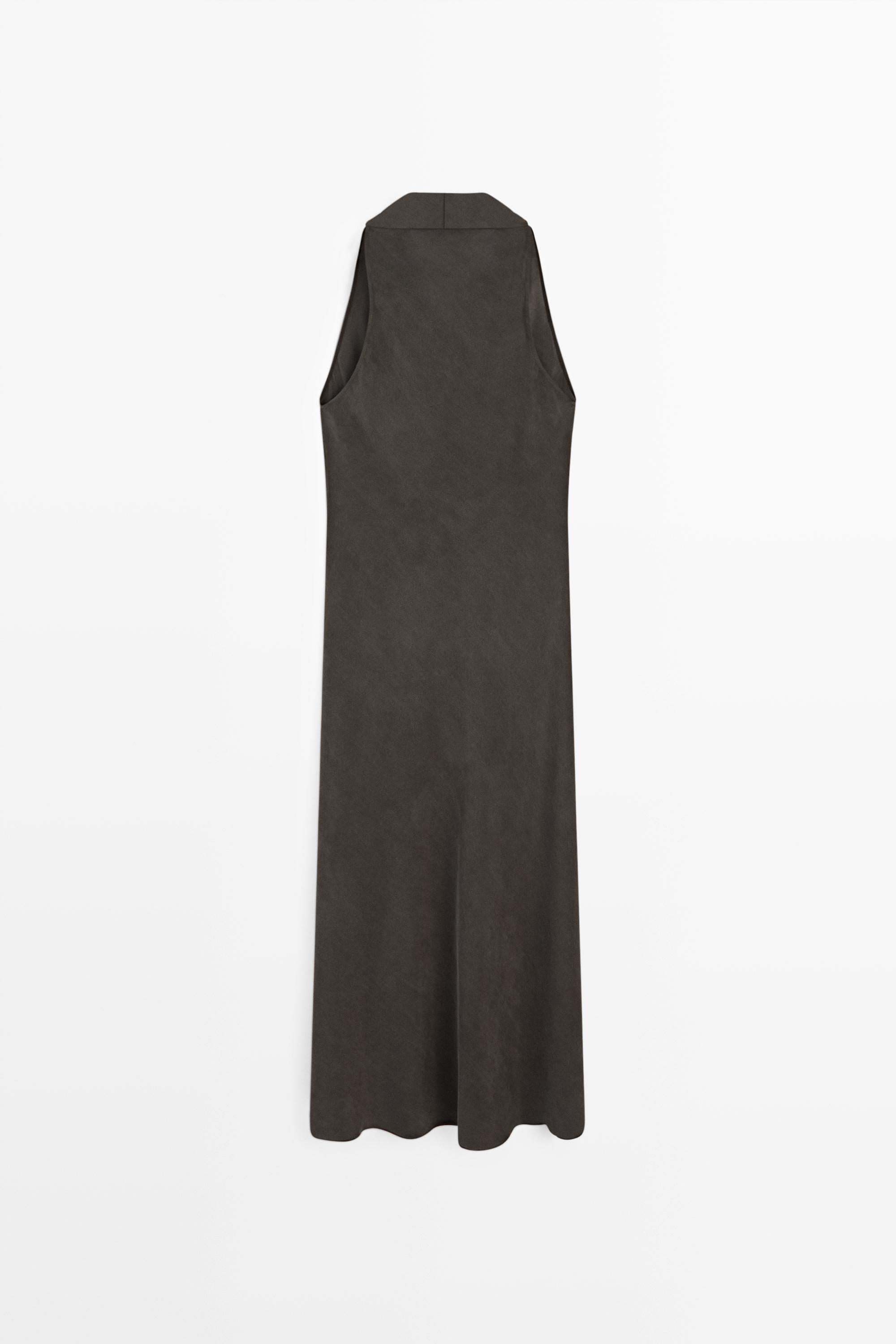 Midi dress with cowl neckline